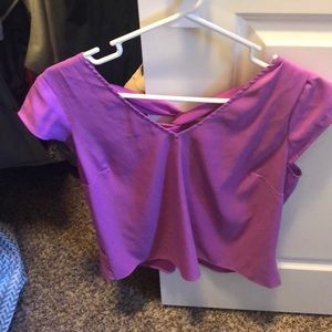 Purple Cropped Tee